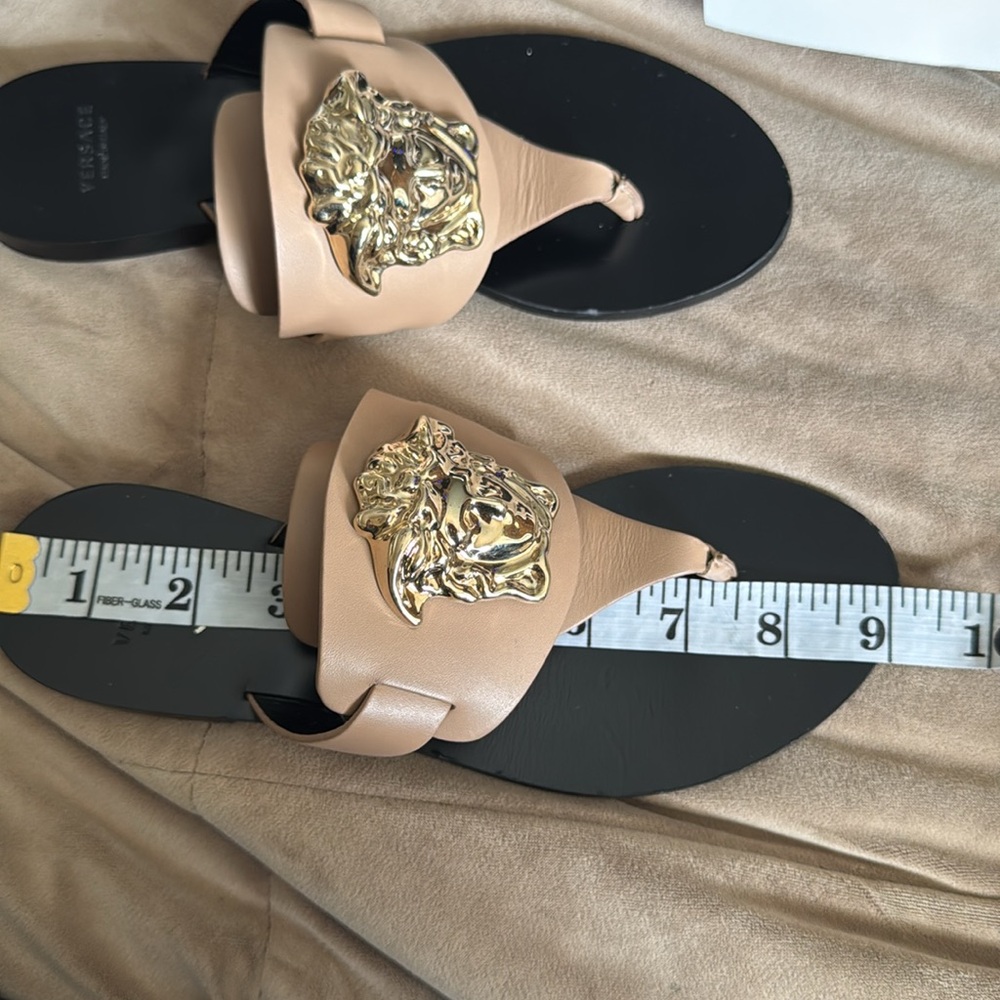 Versace tan gold Medusa sandals - Picture 12 of 15